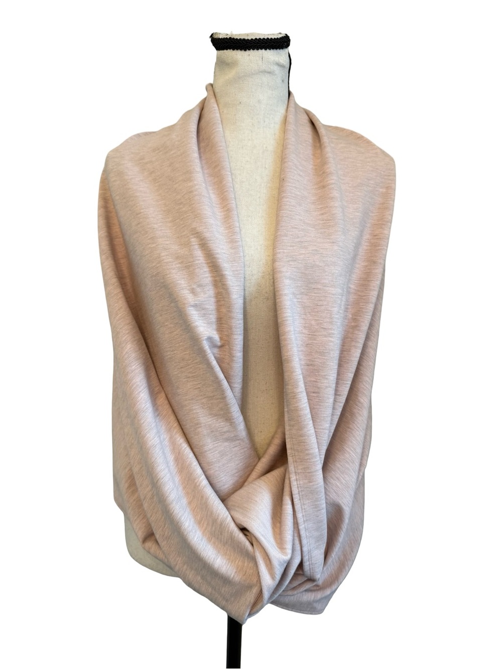 Lululemon Vinyasa Scarf Rulu Heathered Pink Gray Wrap Shawl Yoga Running